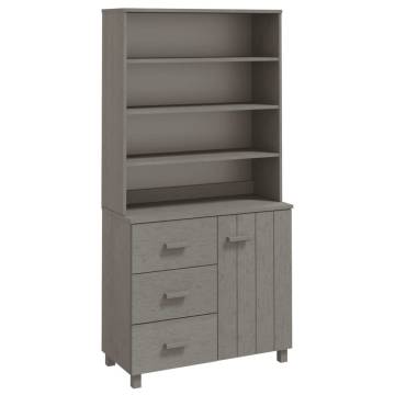 Highboard HAMAR Solid Wood Pine Light Grey