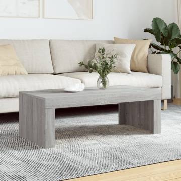 Coffee Table Grey Sonoma 102x50x36 cm Engineered Wood