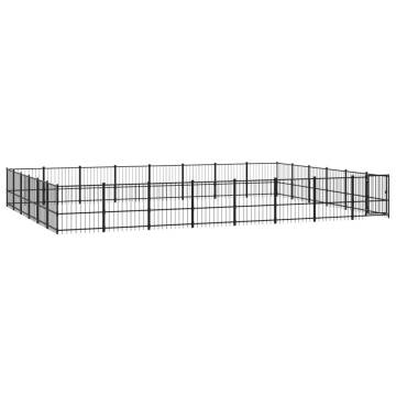 Outdoor Dog Kennel Steel 45.16 m²