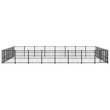 Outdoor Dog Kennel Steel 45.16 m²