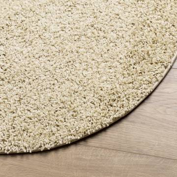 Shaggy Rug High Pile Modern Gold Ø 160 cm