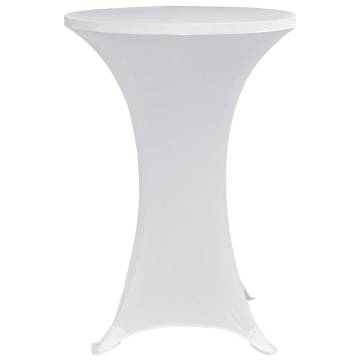 Standing Table Cover Ø60 cm White Stretch 4 pcs