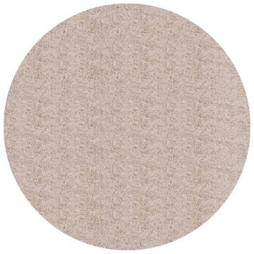 Shaggy Rug PAMPLONA High Pile Modern Beige Ø 240 cm