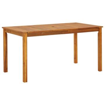 Garden Table 140x80x74 cm Solid Acacia Wood