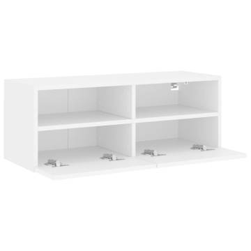 TV Wall Cabinet White 80x30x30 cm Engineered Wood