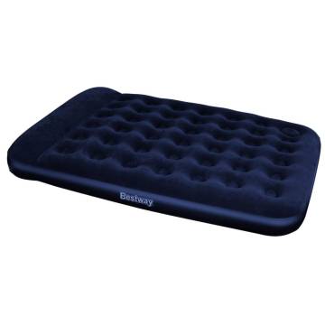 Bestway Inflatable Flocked Airbed with Built-in Foot Pump 203 x 152 x 28 cm