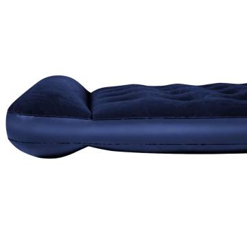 Bestway Inflatable Flocked Airbed with Built-in Foot Pump 203 x 152 x 28 cm