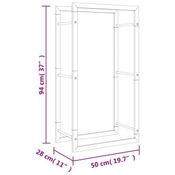 Firewood Rack 50x28x94 cm Stainless Steel