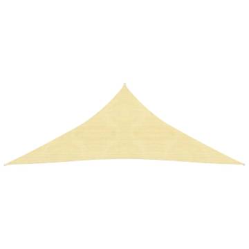 Sunshade Sail HDPE Triangular 3.6x3.6x3.6 m Beige