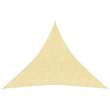 Sunshade Sail HDPE Triangular 3.6x3.6x3.6 m Beige