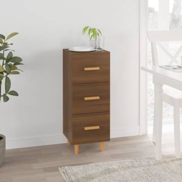 Sideboard Brown Oak 34.5x34x90 cm Engineered Wood