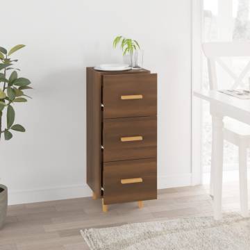 Sideboard Brown Oak 34.5x34x90 cm Engineered Wood