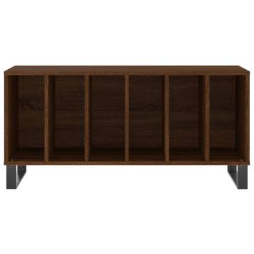 Record Cabinet Brown Oak 100x38x48 cm Engineered Wood