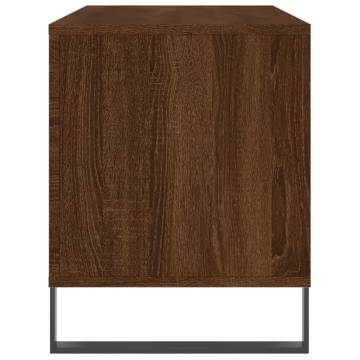 Record Cabinet Brown Oak 100x38x48 cm Engineered Wood