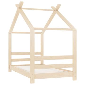 Kids Bed Frame Solid Pine Wood 70x140 cm