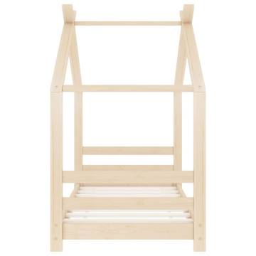 Kids Bed Frame Solid Pine Wood 70x140 cm