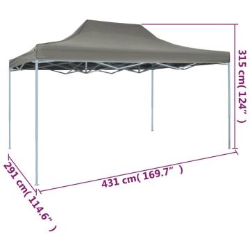 Foldable Tent Pop-Up 3x4.5 m Anthracite