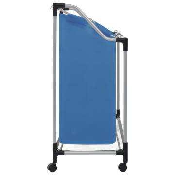 Laundry Sorter with 3 Bags Blue Steel