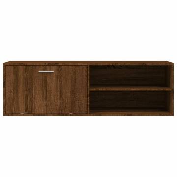 TV Cabinet Brown Oak 120x34x37 cm Engineered Wood