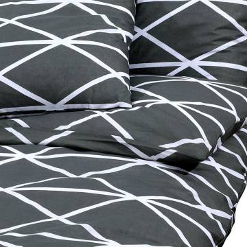 Duvet Cover Set Grey 135x200 cm Cotton