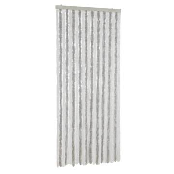 Fly Curtain Light Grey and White 56x185 cm Chenille