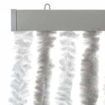 Fly Curtain Light Grey and White 56x185 cm Chenille