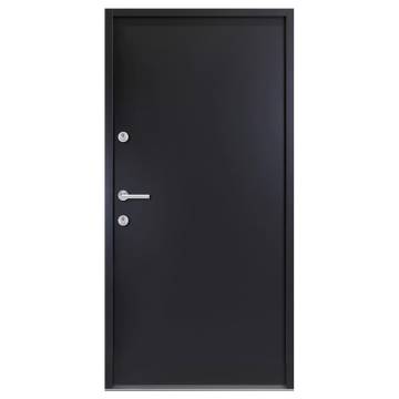 Front Door Anthracite 90x200 cm Aluminium