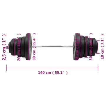 Barbell with Plates 90 kg