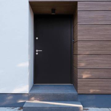 Front Door Anthracite 90x200 cm Aluminium