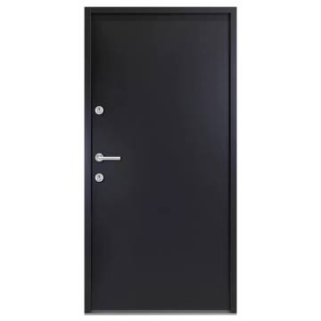 Front Door Anthracite 90x200 cm Aluminium