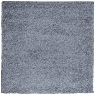 Shaggy Rug High Pile Modern Blue 120x120 cm