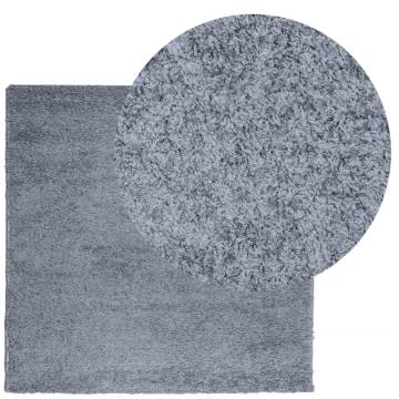 Shaggy Rug High Pile Modern Blue 120x120 cm