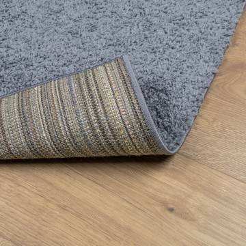 Shaggy Rug High Pile Modern Blue 120x120 cm