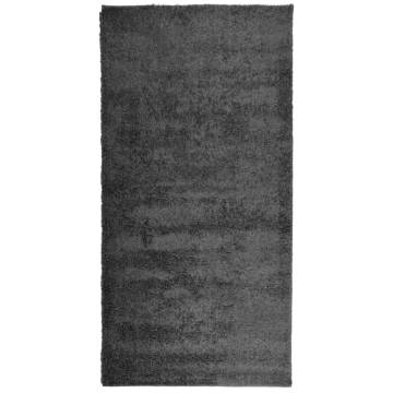 Shaggy Rug High Pile Modern Anthracite 100x200 cm