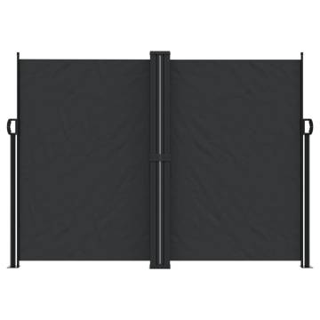 Retractable Side Awning Black 180x1200 cm