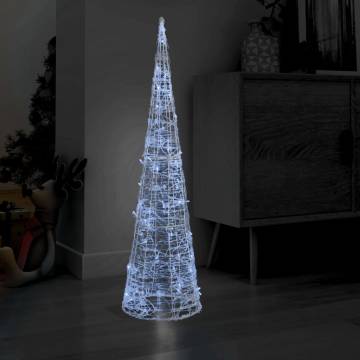 Acrylic Decorative Pyramid LED Light Cone Cold White 120 cm