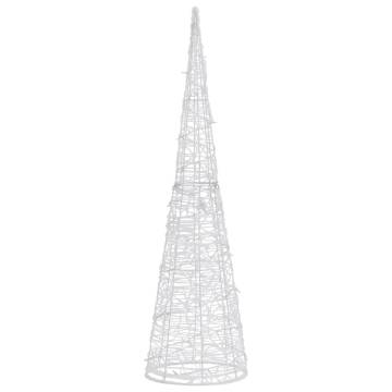 Acrylic Decorative Pyramid LED Light Cone Cold White 120 cm