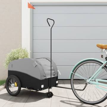 Bike Trailer Black and Grey 45 kg Iron