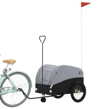 Bike Trailer Black and Grey 45 kg Iron