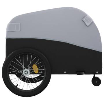 Bike Trailer Black and Grey 45 kg Iron