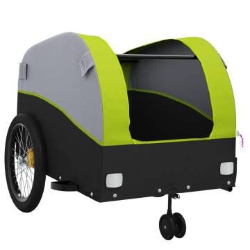 Bike Trailer Black and Green 45 kg Iron