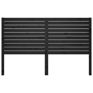 Bed Headboard Black 166x4x100 cm Solid Wood Pine