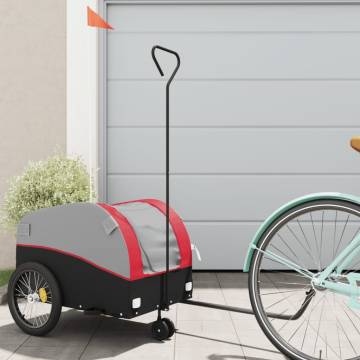 Bike Trailer Black and Red 30 kg Iron