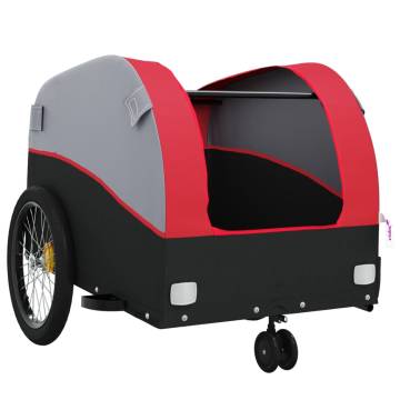 Bike Trailer Black and Red 30 kg Iron