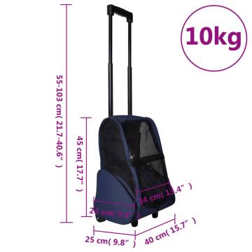 Foldable Multipurpose Pet Trolley Blue