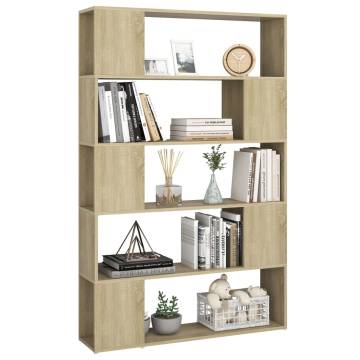 Book Cabinet Room Divider Sonoma Oak 100x24x155 cm Engineered Wood