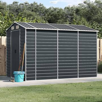 Garden Shed Anthracite 191x300x198 cm Galvanised Steel