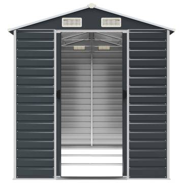 Garden Shed Anthracite 191x300x198 cm Galvanised Steel