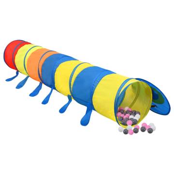 Children Play Tunnel with 250 Balls Multicolour 245 cm Polyester