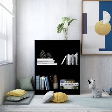 Bookshelf Black 60x24x76 cm Engineered Wood